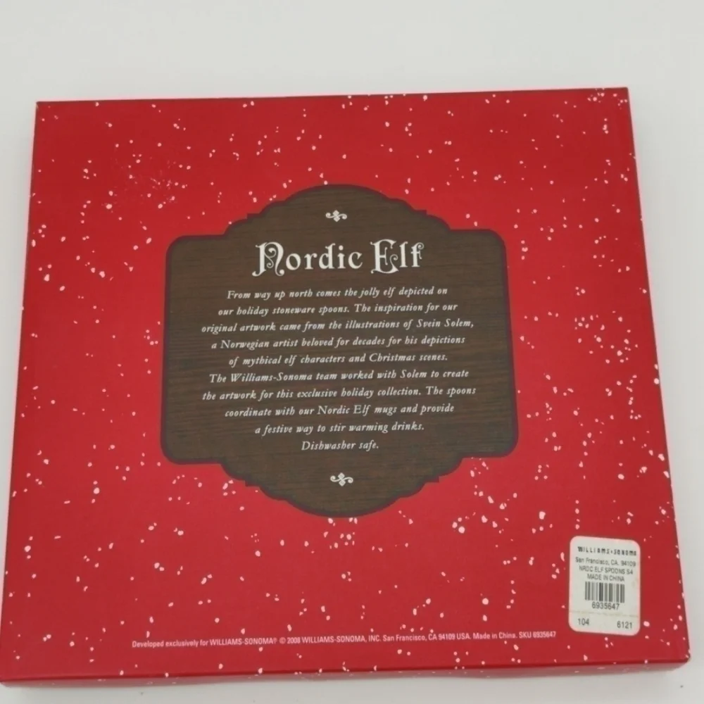 William Sonoma Nordic Elf 4 pc spoon set
